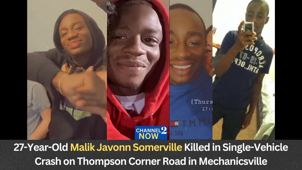 Malik Javonn Somerville Obituary: Chaptico Man, 27, Killed in Single-Vehicle Crash on Thompson Corner Road in Mechanicsville