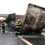 A3 Accident Today: Truck Engulfed in Flames After Serious Crash on A3 Motorway Near Moara Vlăsiei, Romania